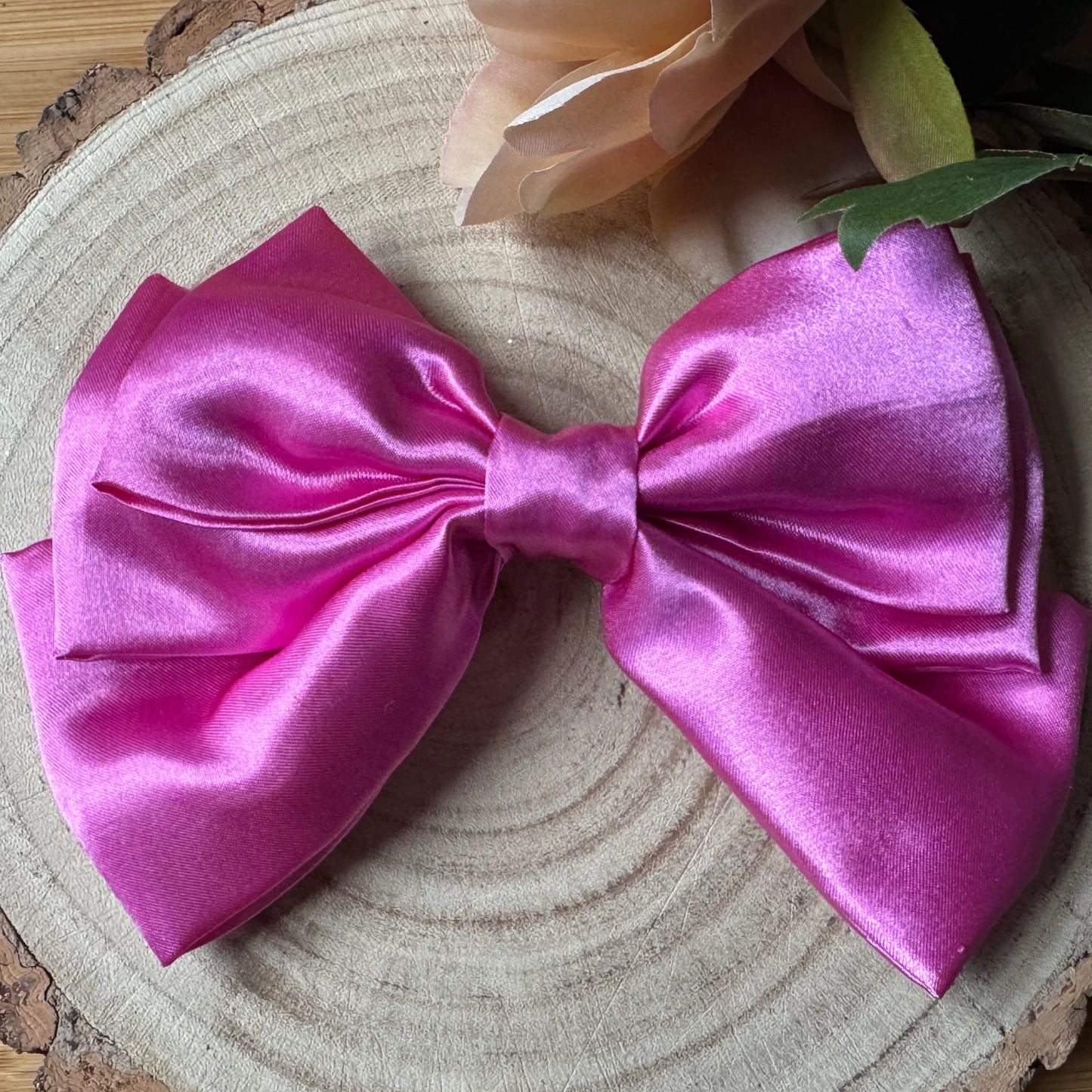 Pink Luxury Satin Hair Bow
