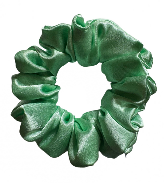 Handmade Mint Green luxury satin Scrunchie