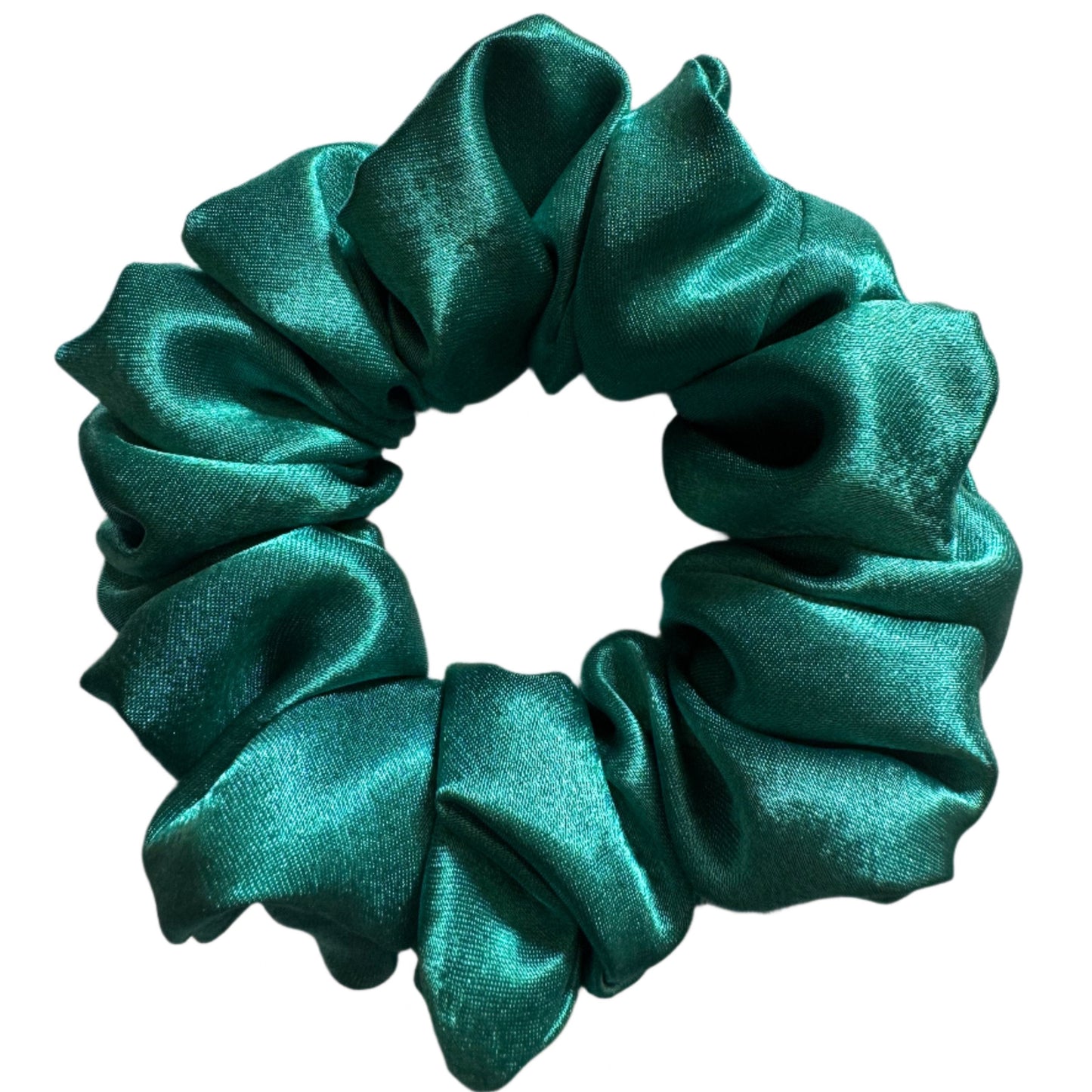 Handmade Teal luxury satin Scrunchie