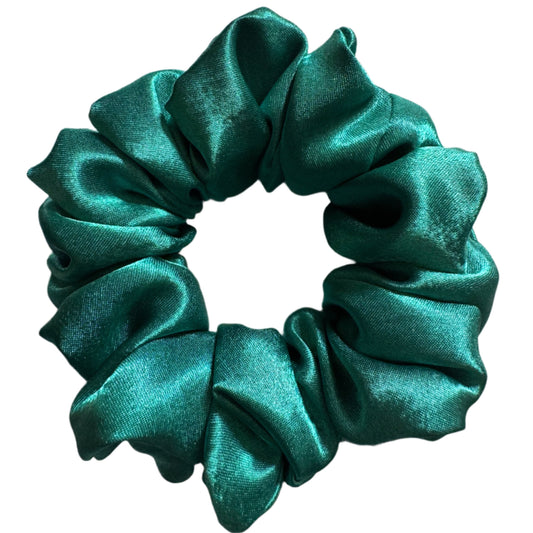 Handmade Teal luxury satin Scrunchie