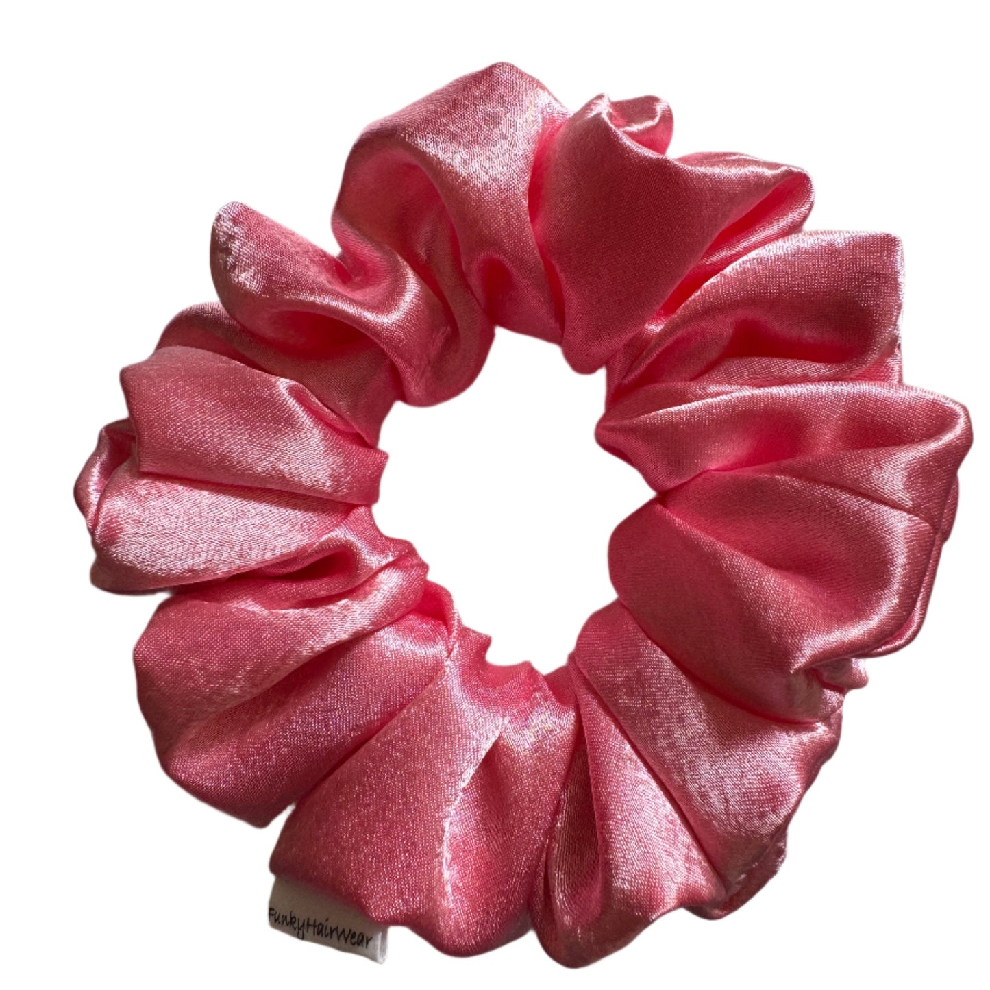 Handmade Pink luxury satin Scrunchie