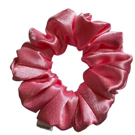 Handmade Pink luxury satin Scrunchie