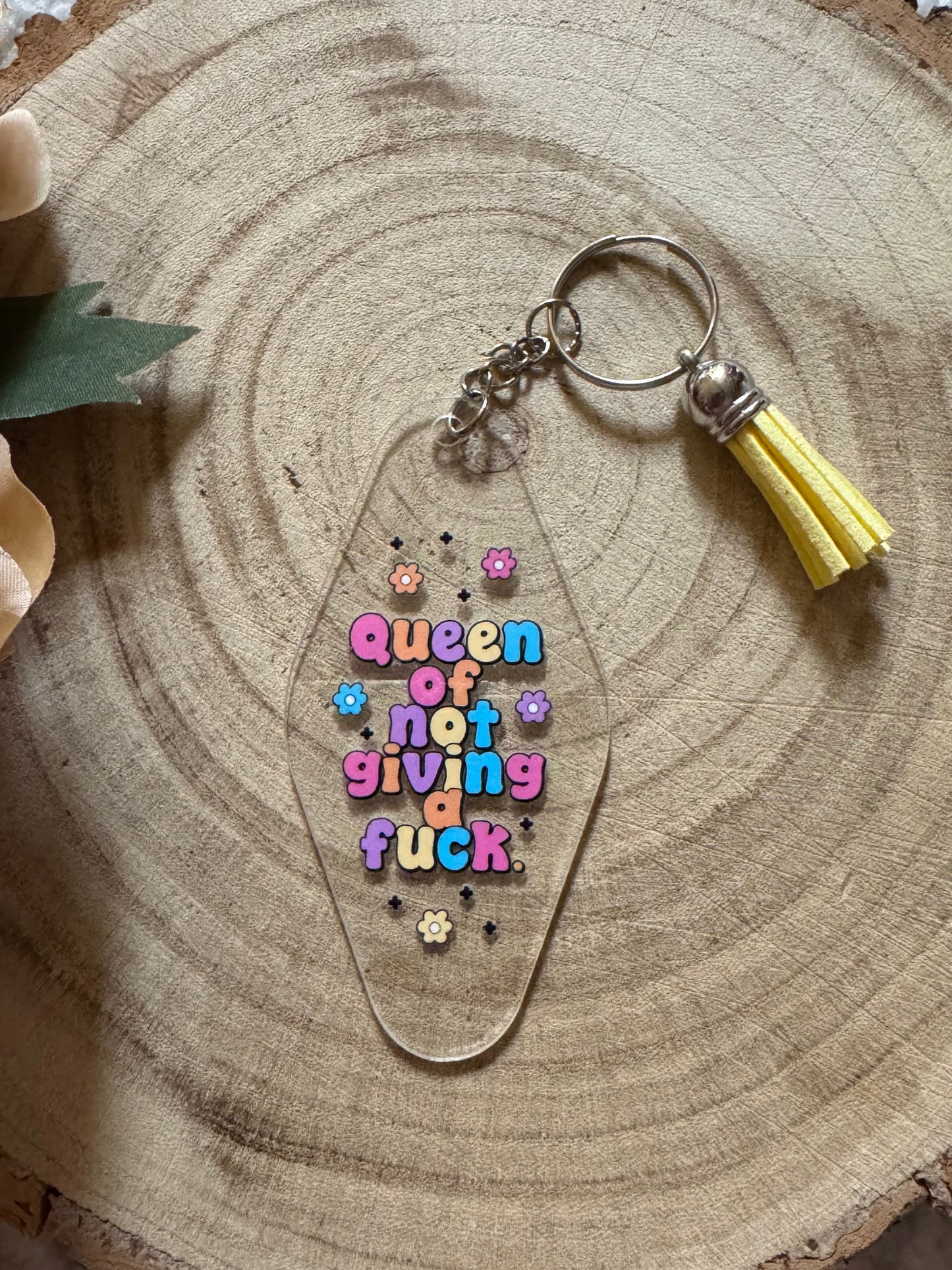 Queen of Not Giving a F**k Motel Keychain