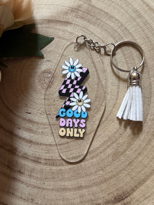 Good Vibes Only Motel Keychain
