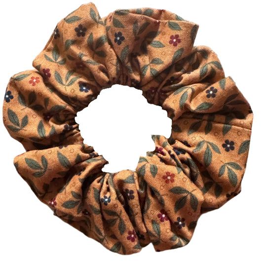 Autumn Leaves Brown Hair Scrunchie