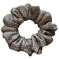 Sparkle Deep Gold Grey Handmade Scrunchie