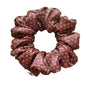 Sparkle Deep Coral Handmade Scrunchie