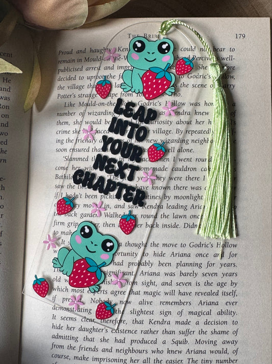 Leap Into The Next Chapter Frog Bookmark
