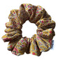 Indian-Inspired Olive Print Handmade Scrunchie - Limited Edition