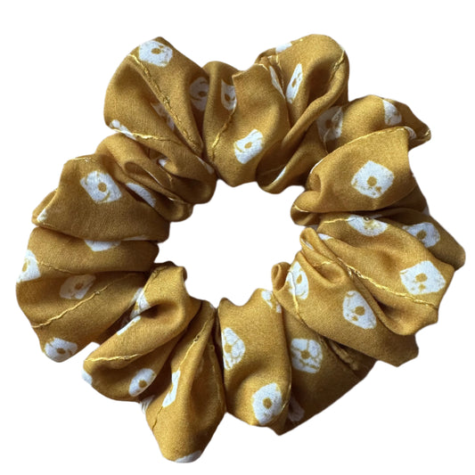 Indian-Inspired Mustard Handmade Scrunchie - Limited Edition