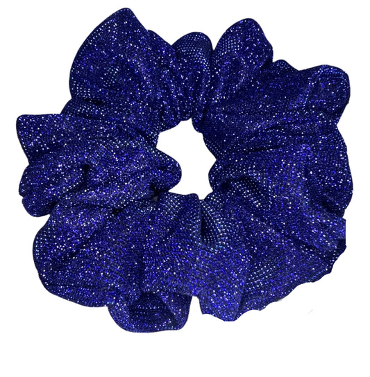 Royal Blue Glitter Scrunchie